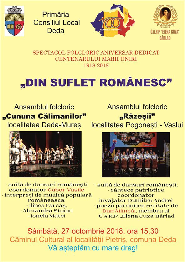 Spectacol Folcloric Aniversar: Din Suflet Românesc